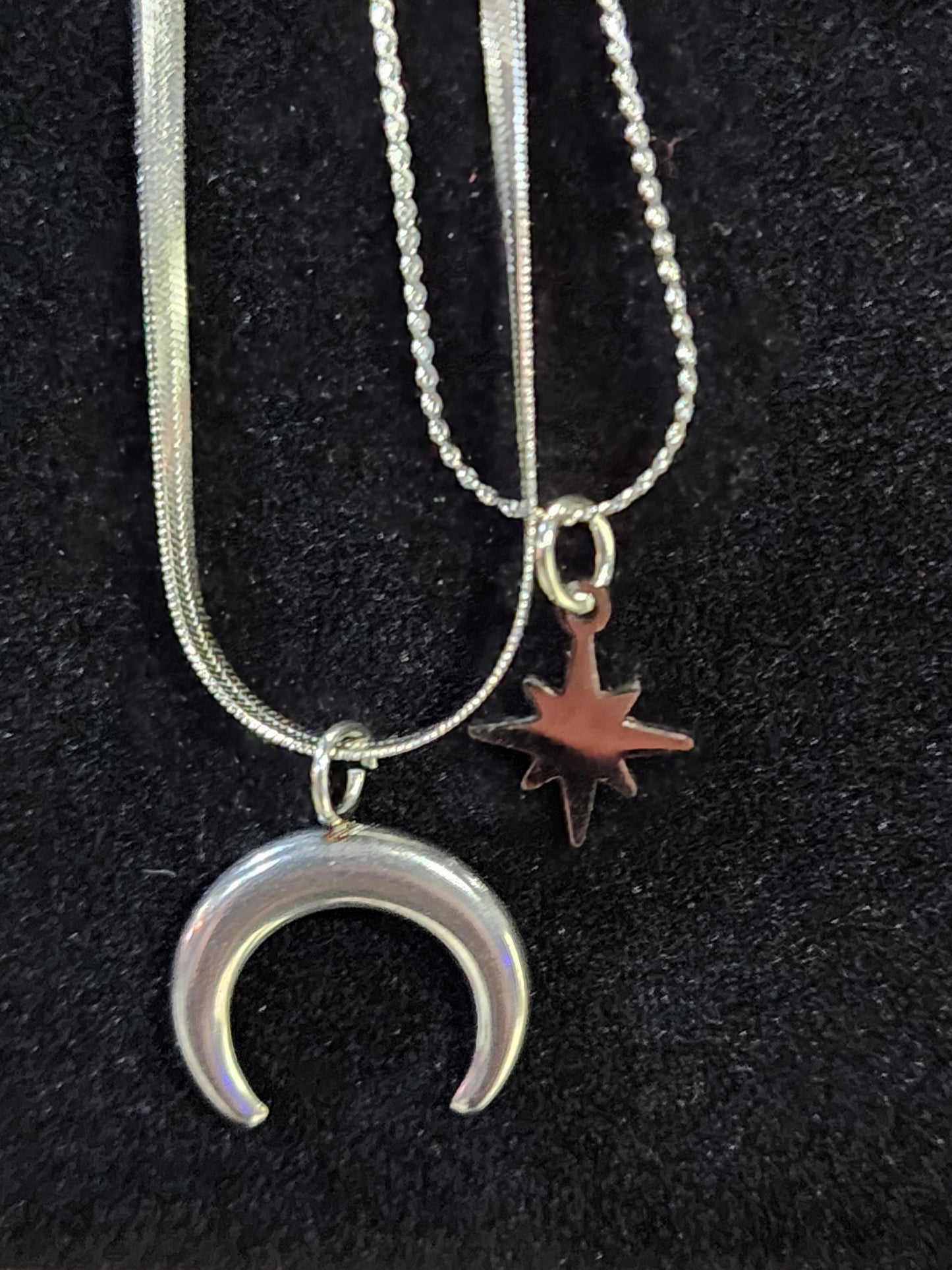 Moon and Star Necklace