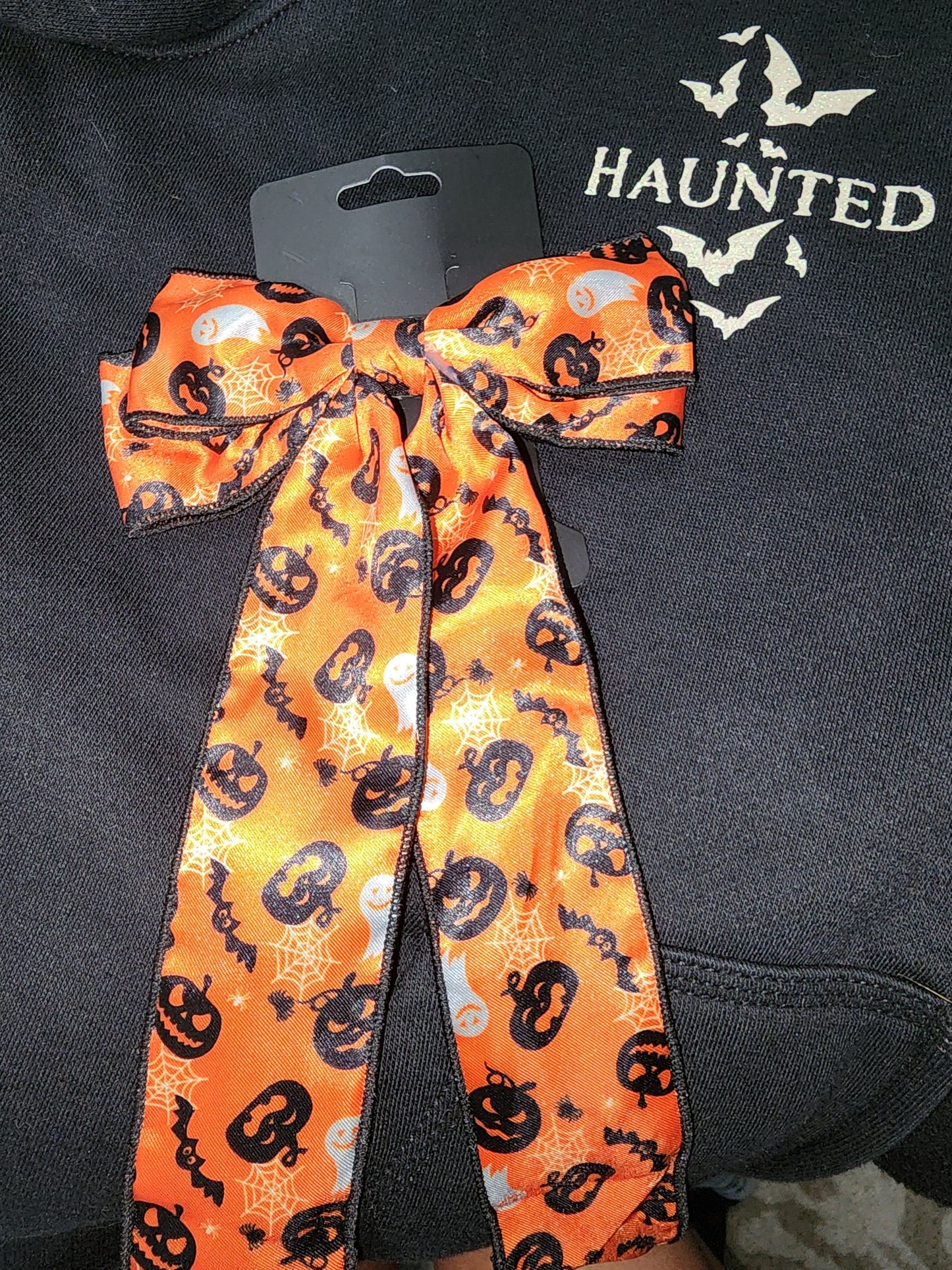 Halloween Hair Ribbon Barrette