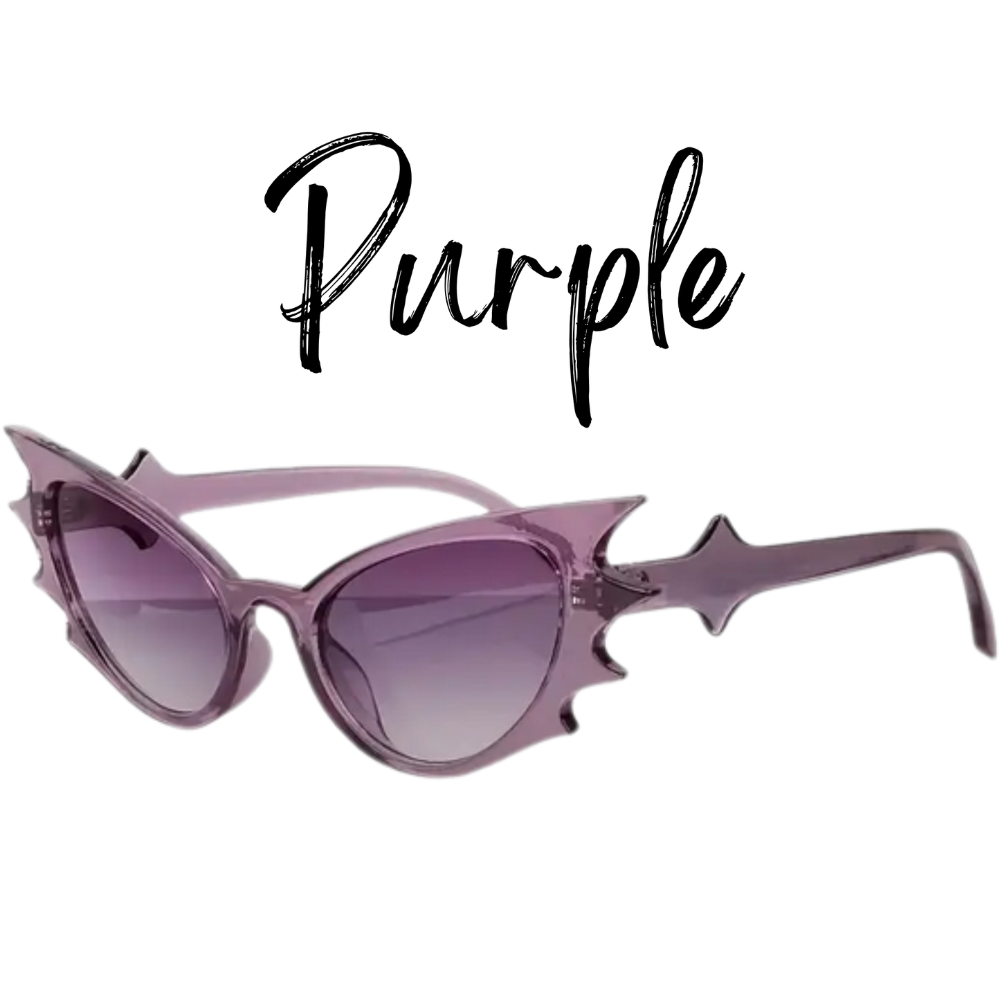 Gothic Bat Wing Sun Glasses Black Purple Blue