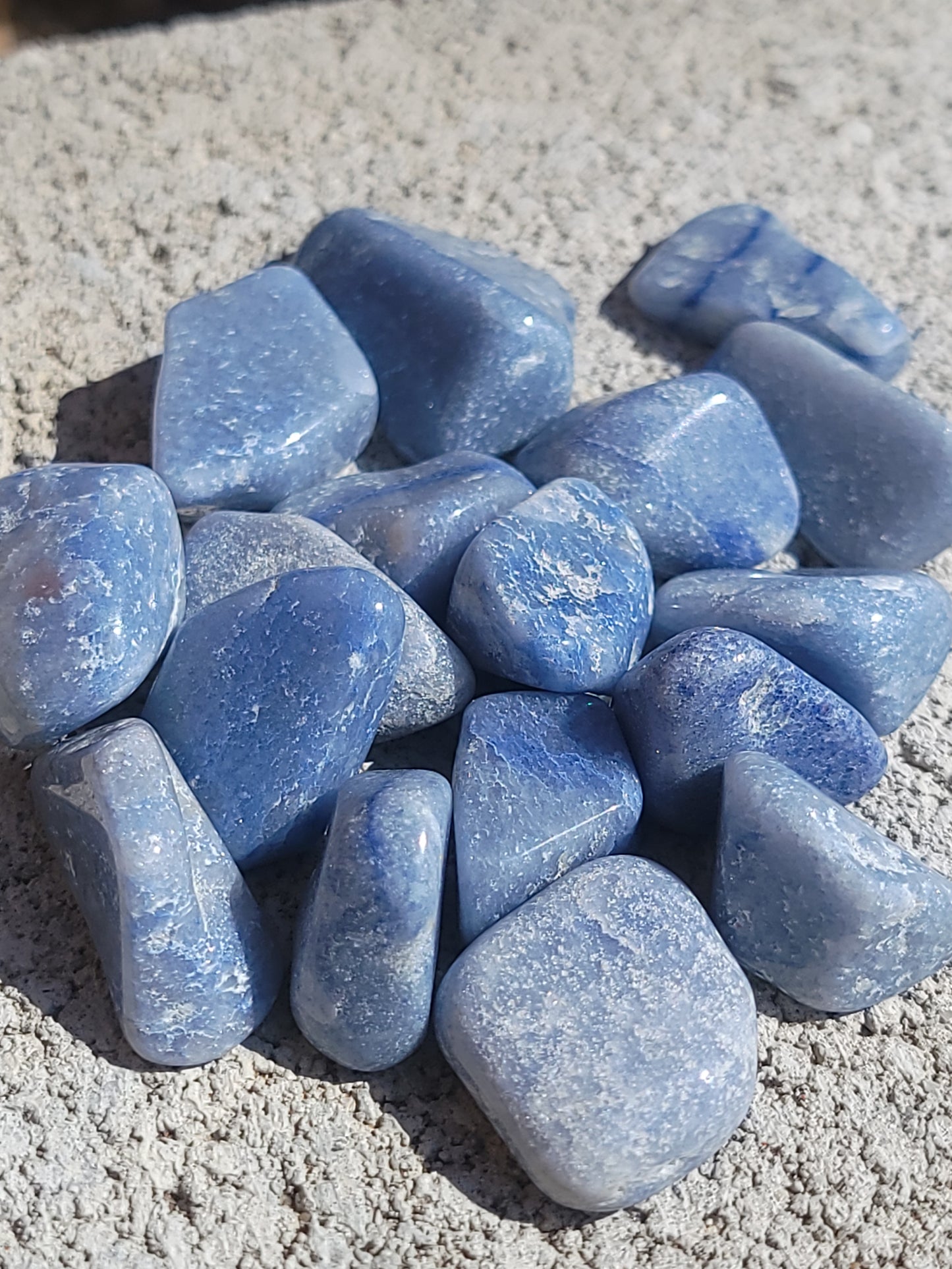 Tumbled Blue Aventurine Crystal Hand Stone