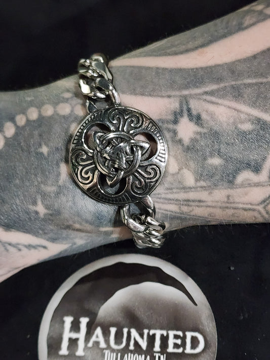 Celtic Norse Triquetra Chain Bracelet