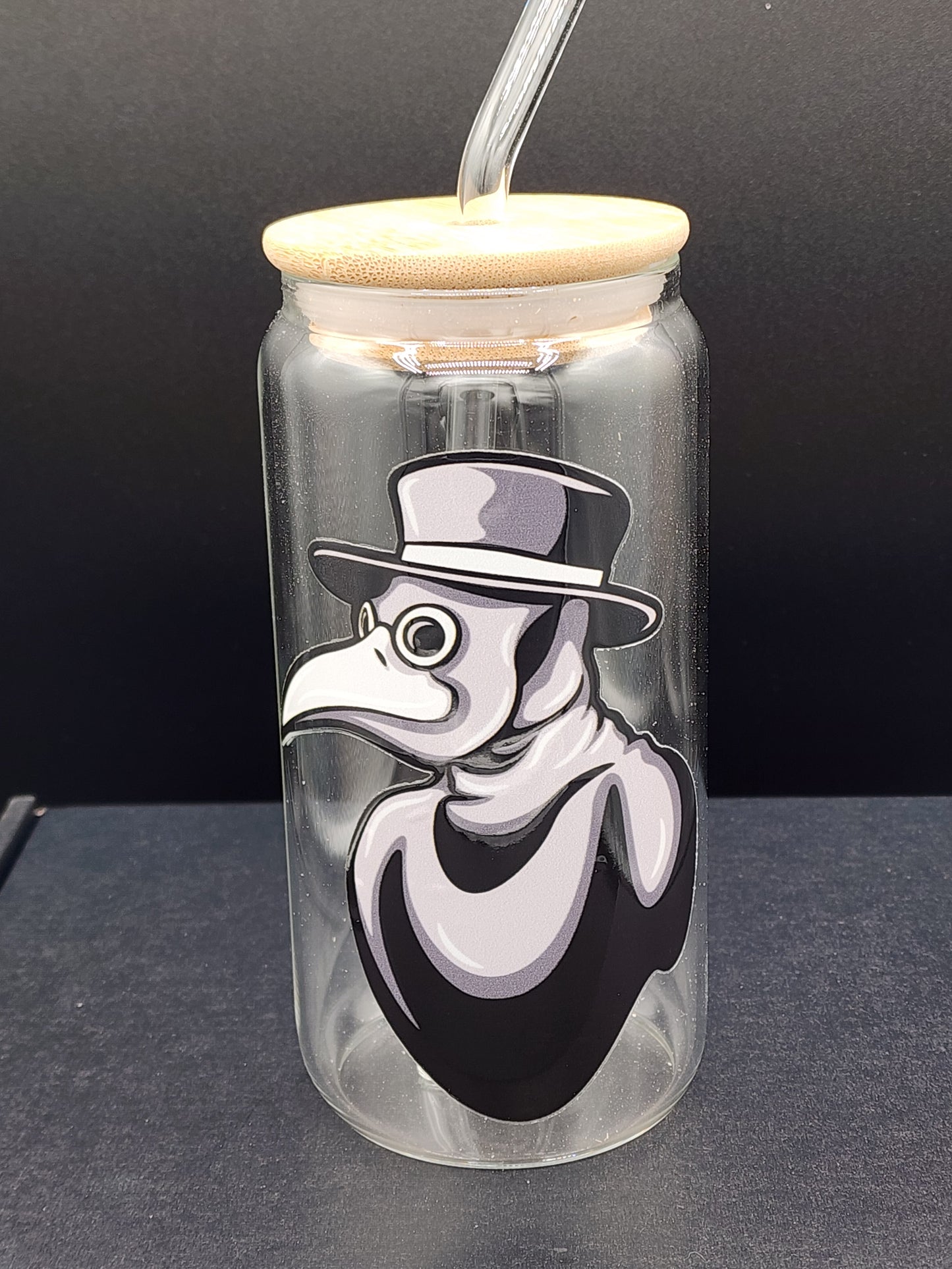 Plague Doctor Glass Tumbler