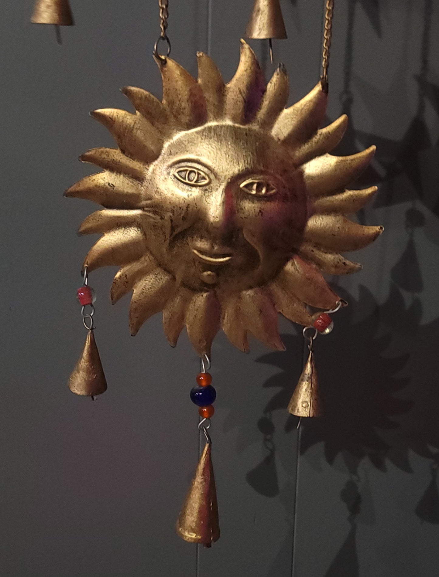 Sun, Moon and stars metal hanging wall art