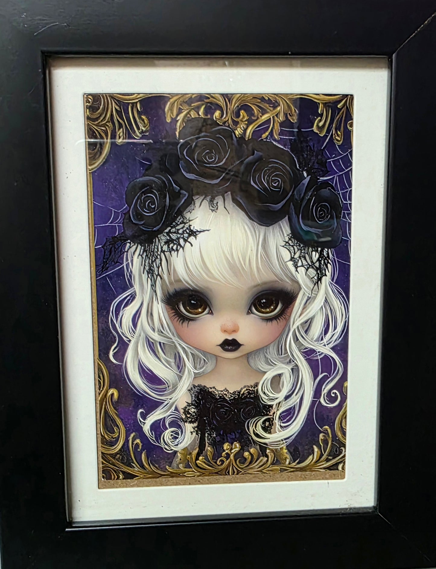 Little goth girl framed artwork