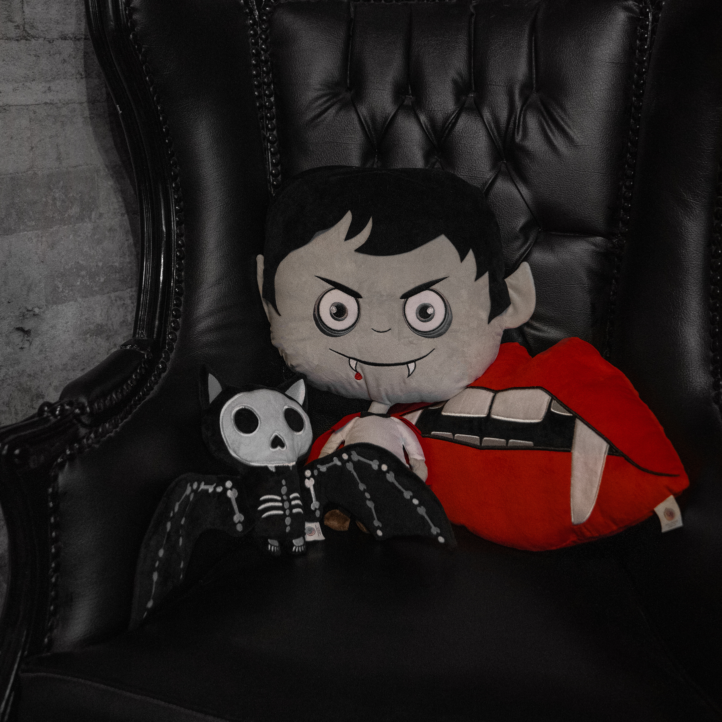 Halloween Goth Bat Skeleton Stuffed Plush Animal