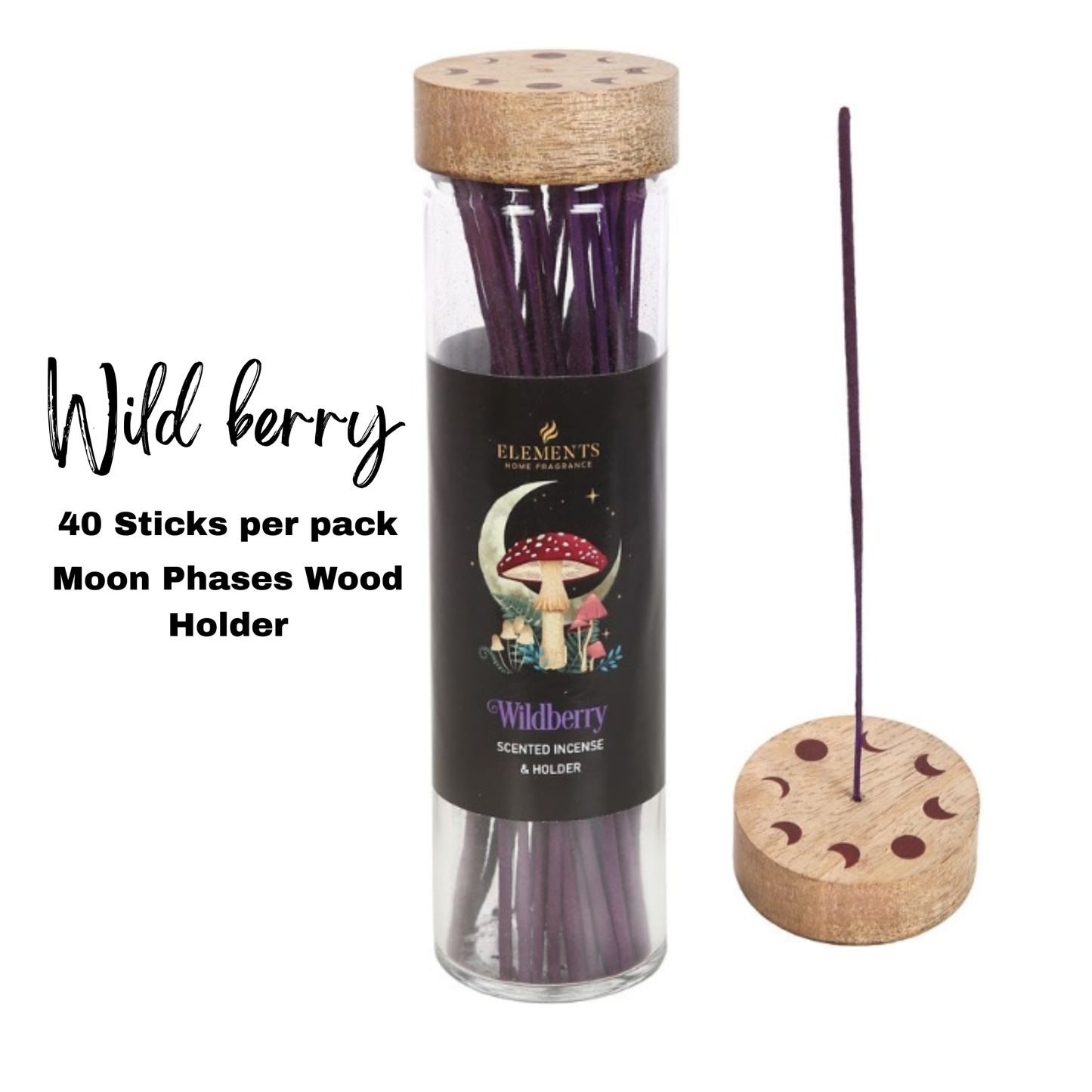 Dark Forest Incense Sticks with holder White Sage, Wild berry, Honey, Patchouli