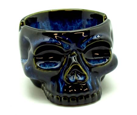 Gothic skull store ashtray ceramic 1/1 handmade