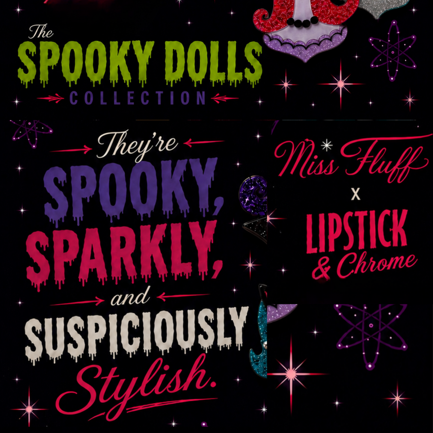 Beam Me Up Babe Spooky Doll Brooch
