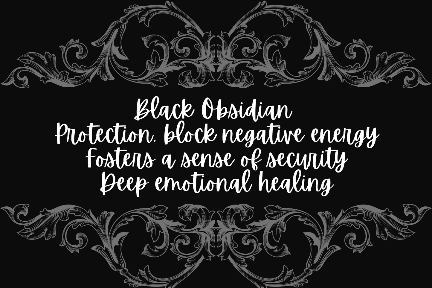 Black Obsidian Crystal Hand Stone