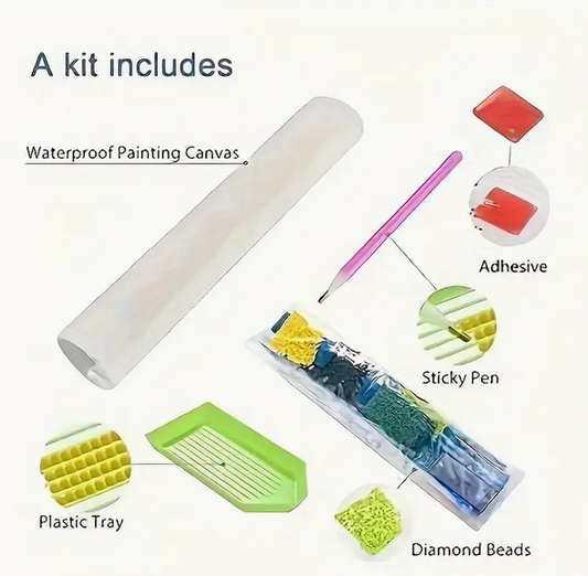 Skeleton Cat diamond art kit