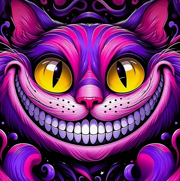 Cheshire cat diamond art kit