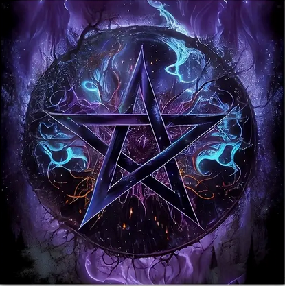 Tarot Card Mat Purple Triple Moon Altar Cloth