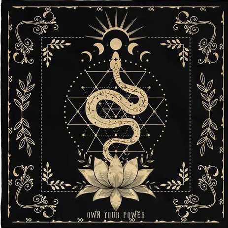 Altar Cloth Moon Phases Snake Tarot Cloth