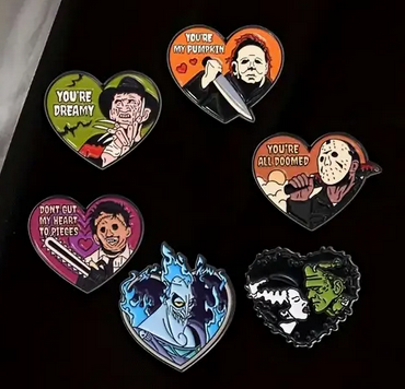 Love Horror Classics Fan Enamel Pin two for $10.50