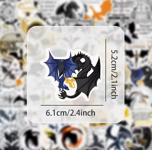 Fantasy book reader sticker, romantasy, fourth wing 2 for 1