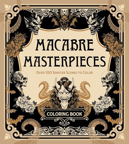 Macabre Masterpieces Adult Coloring Book