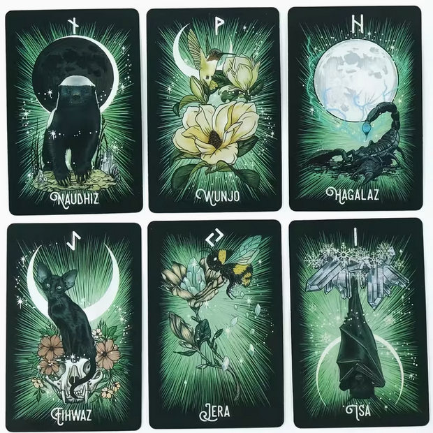 The Witch's Familiar Rune Oracle Divination Card Deck