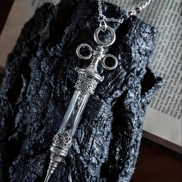 Punk Goth Victorian Needle Necklace