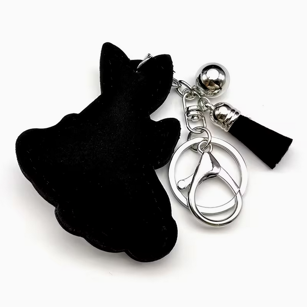 Bedazzled Puff Cat Keychain Kitty