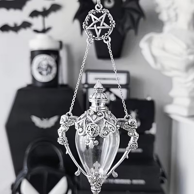 Punk Goth Victorian Potion Bottle Necklace
