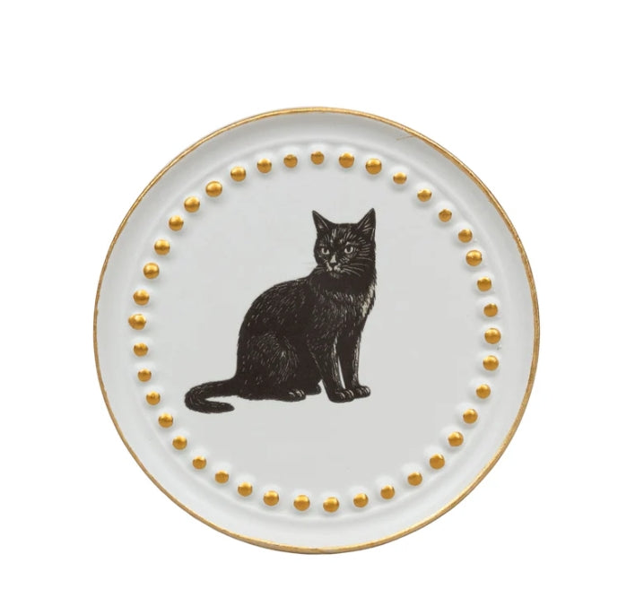 Night Creatures Moonlit Mirage Black Cat Halloween Candle Ceramic