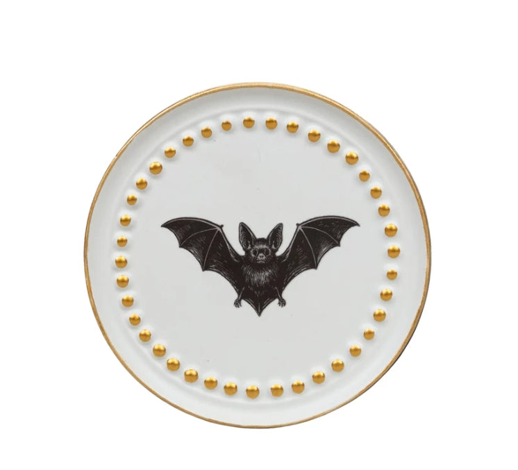 Night Creatures Haunting Flight Bat Halloween Candle Ceramic