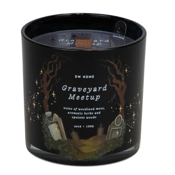 Graveyard Meetup Glass Halloween Pumpkin Candle