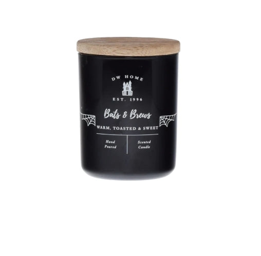 Bats & Brews -Mini Glass Candle warm, toasted & sweet