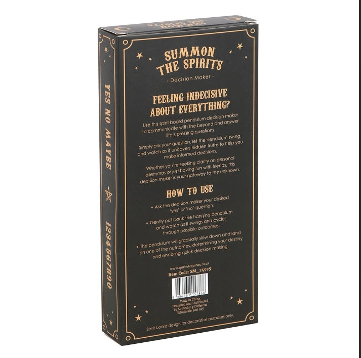 Talking Board Pendulum Decision Maker