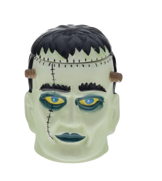 Frankenstein Head Ceramic Candle