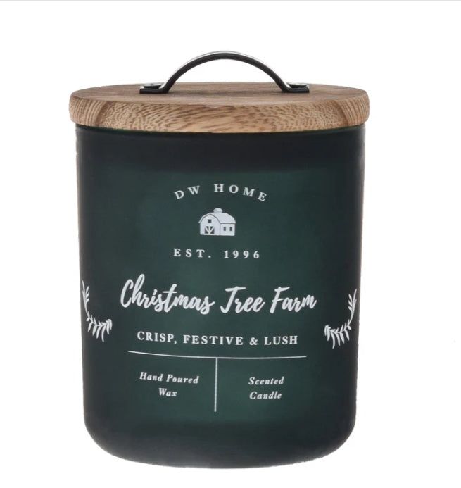 Christmas Tree Farm Glass Candle