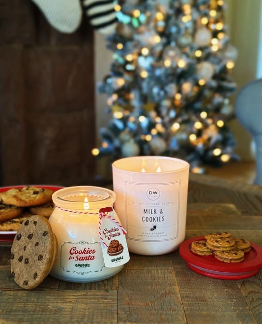 Cookies for Santa Cookie Jar Icon Ceramic Candle Christmas Holiday