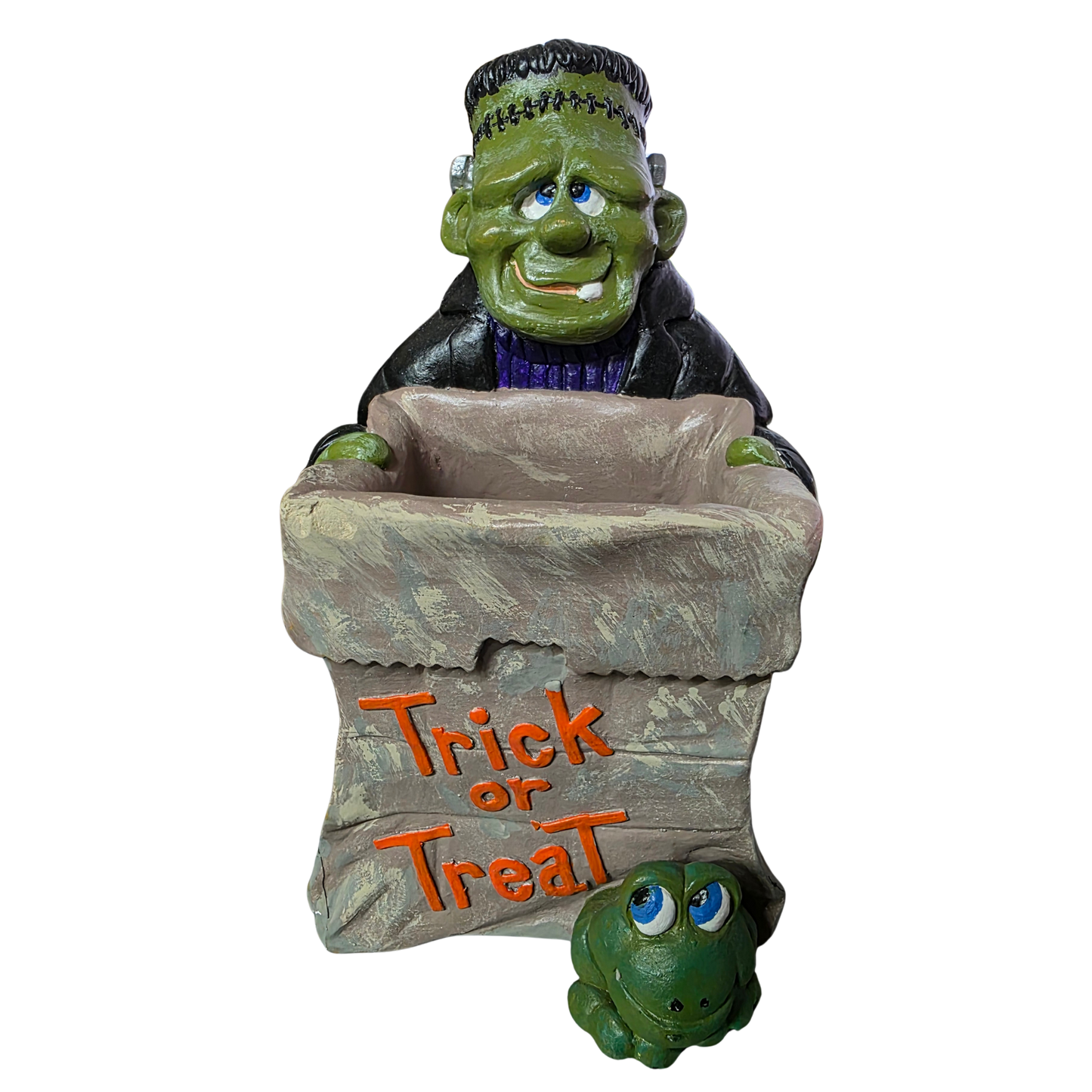 1980s Vintage Frankenstein trick or treat bowl