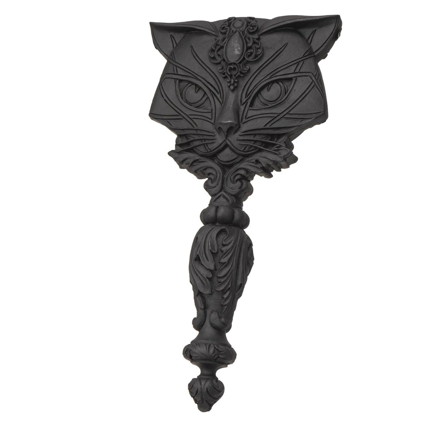Victorian Gothic Sacred Black Cat Hand Mirror