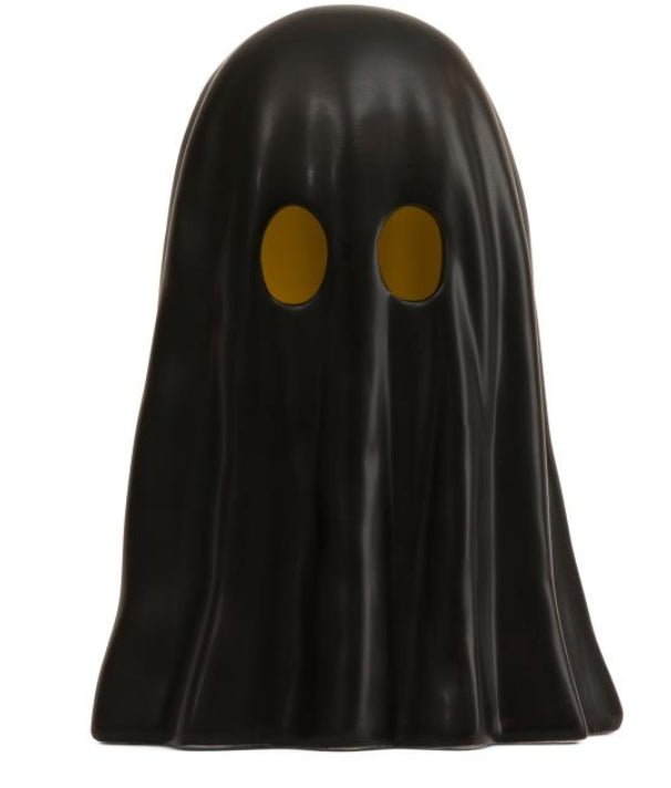 Black Ghost LED lit Ceramic Figurine Home Decor - Gothic & Alternative Gift - Haunted