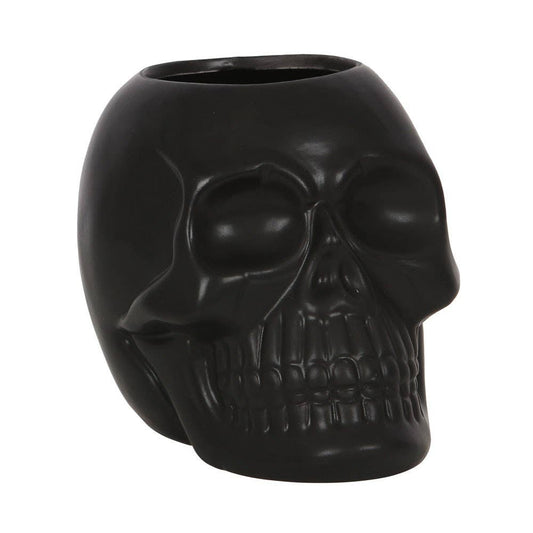 Black Skull Toothbrush Holder Home Decor - Gothic & Alternative Gift - Haunted