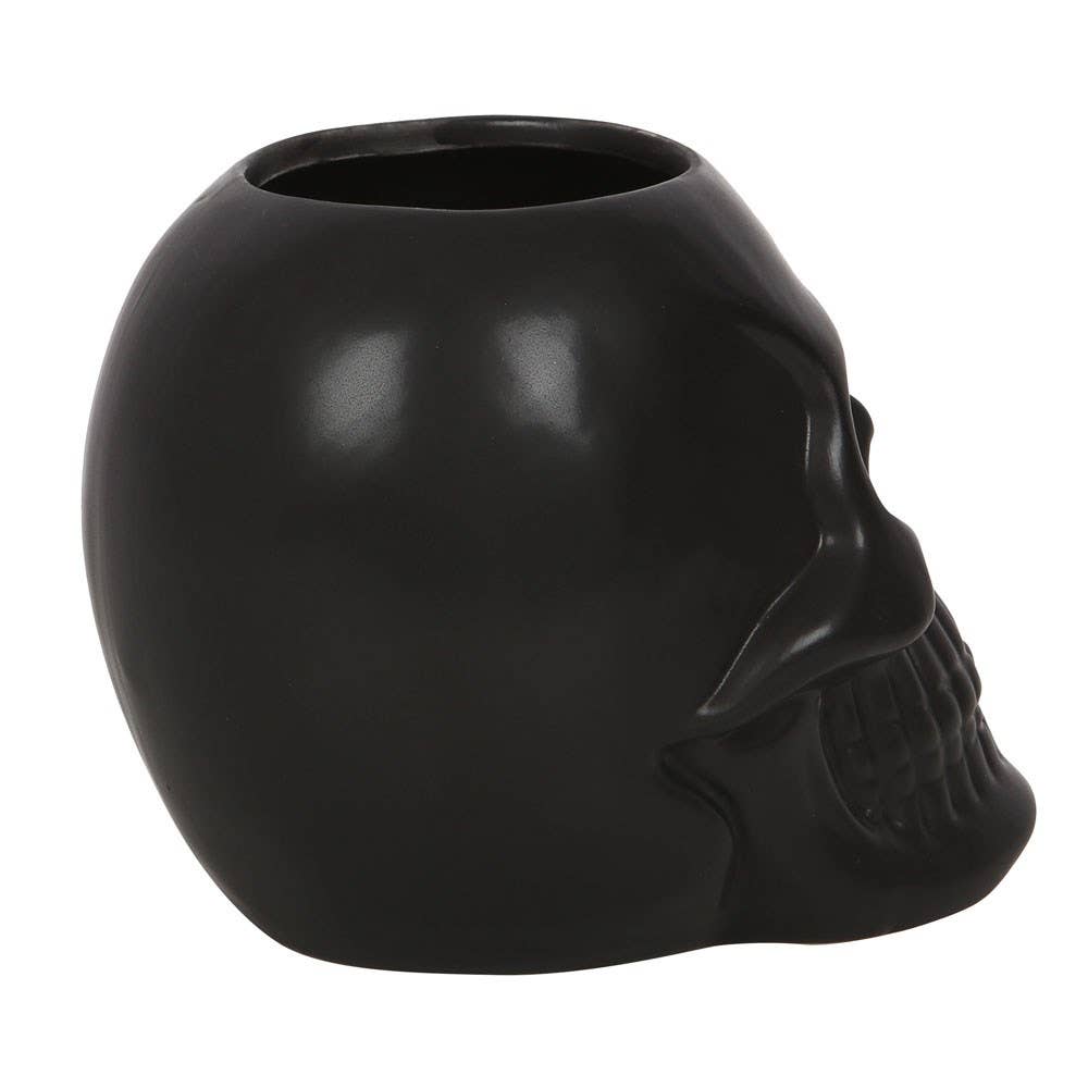 Black Skull Toothbrush Holder Home Decor - Gothic & Alternative Gift - Haunted
