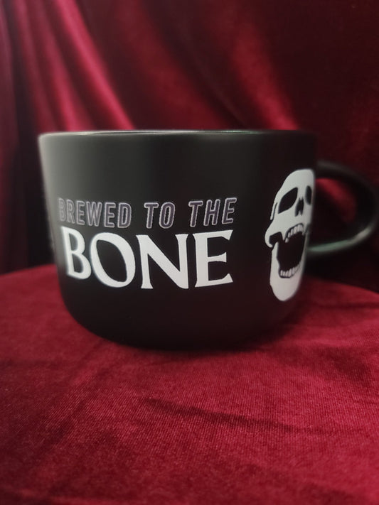 Brewed to the Bone Coffee Mug Drinkware - Gothic & Alternative Gift - Haunted