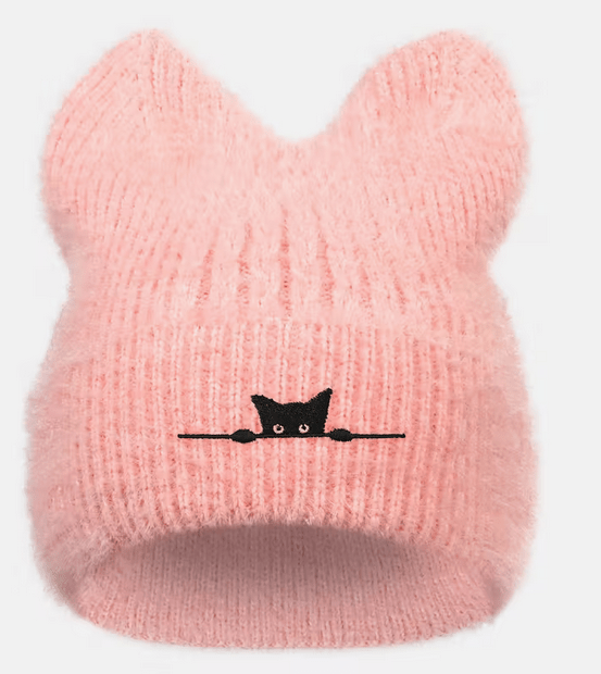 Cat Embroidered Knit Beanie-Super soft Clothing Accessories - Gothic & Alternative Gift - Haunted