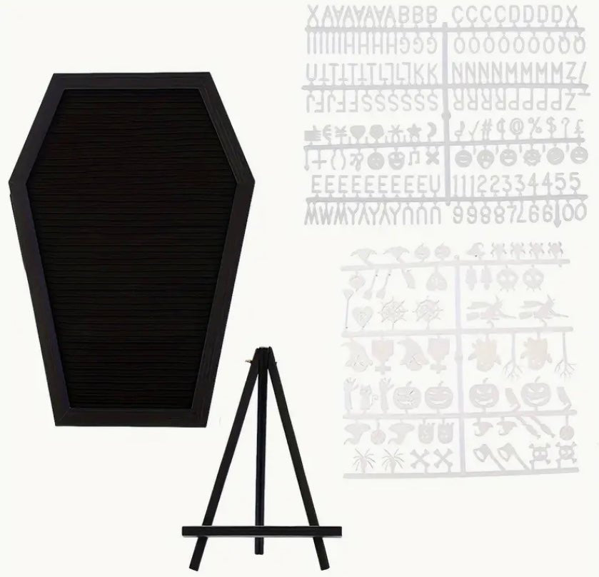Coffin letter board Home Decor - Gothic & Alternative Gift - Haunted