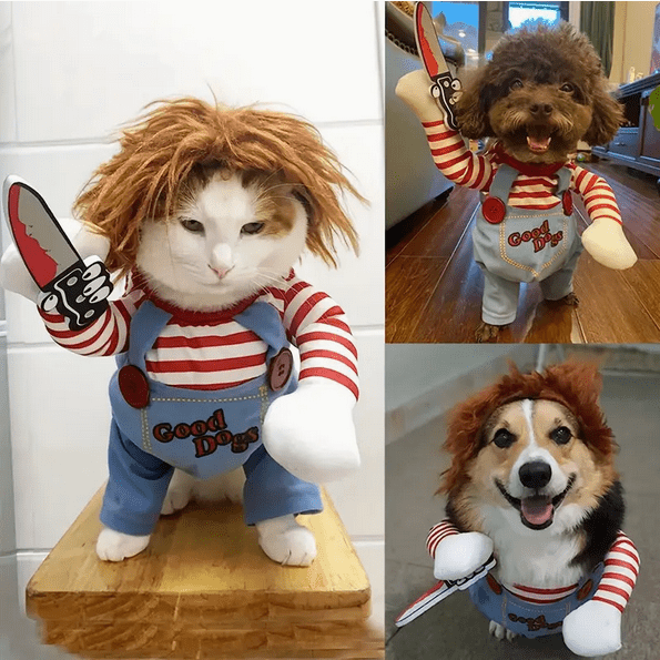 Creepy Cute Chucky Pet Costume Costumes - Gothic & Alternative Gift - Haunted