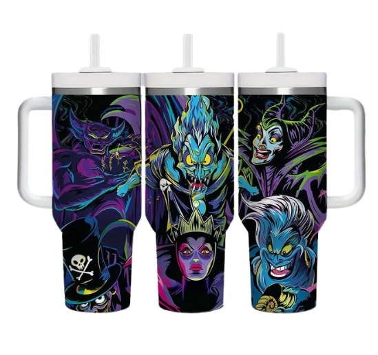 Dark Evil Villains XL Tumbler Drinkware - Gothic & Alternative Gift - Haunted