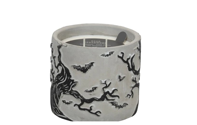 Dead Cedarwood Creepy Tombstone Bats Tree XLarge Candle Candles - Gothic & Alternative Gift - Haunted