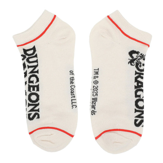 Dungeons & Dragons Women's Logo & Dice Ankle Socks, 5-Pack Accessories - Gothic & Alternative Gift - Haunted
