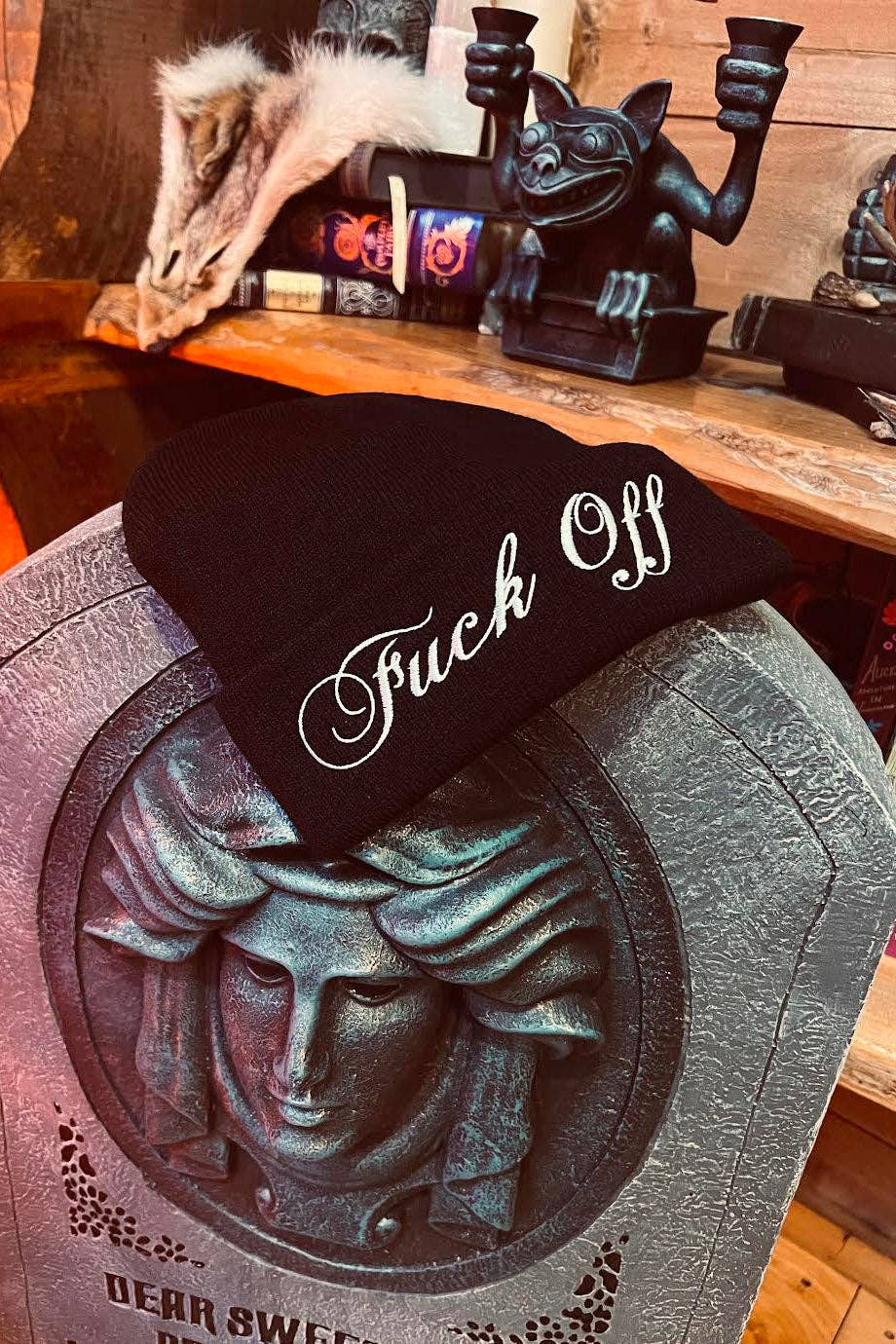 F*ck Off Beanie Clothing Accessories - Gothic & Alternative Gift - Haunted
