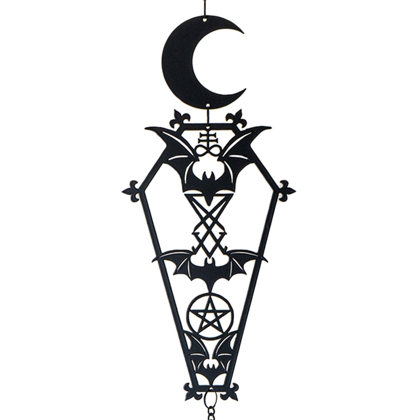 From the Crypt Metal Hanging Indoor Outdoor Decoration Wind Chime Sun Catcher Witch Supplies - Gothic & Alternative Gift - Haunted