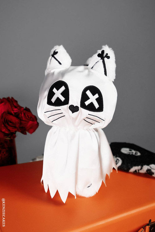 Ghost Kitty Plush Toy Skeleton Cat Gothic Stuffed Animals - Gothic & Alternative Gift - Haunted
