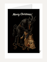 Gothmas Creepmas Christmas Krampus Scrooge Greeting Card Cards - Gothic & Alternative Gift - Haunted