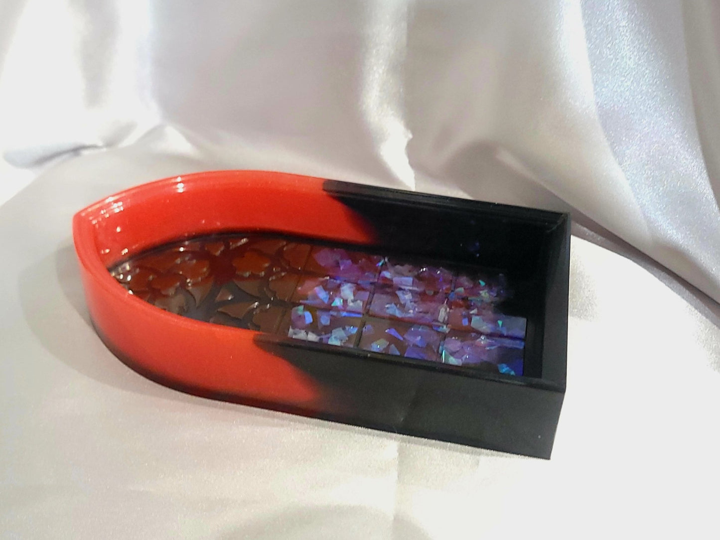 Handmade Black & Red Cathedral Arch Trinket Dish Home Decor - Gothic & Alternative Gift - Haunted