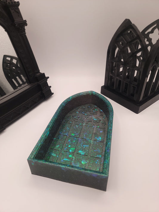 Handmade Glowing Cathedral Arch Trinket Dish Home Decor - Gothic & Alternative Gift - Haunted